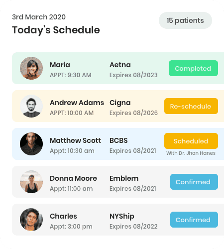 doctor dashboard view